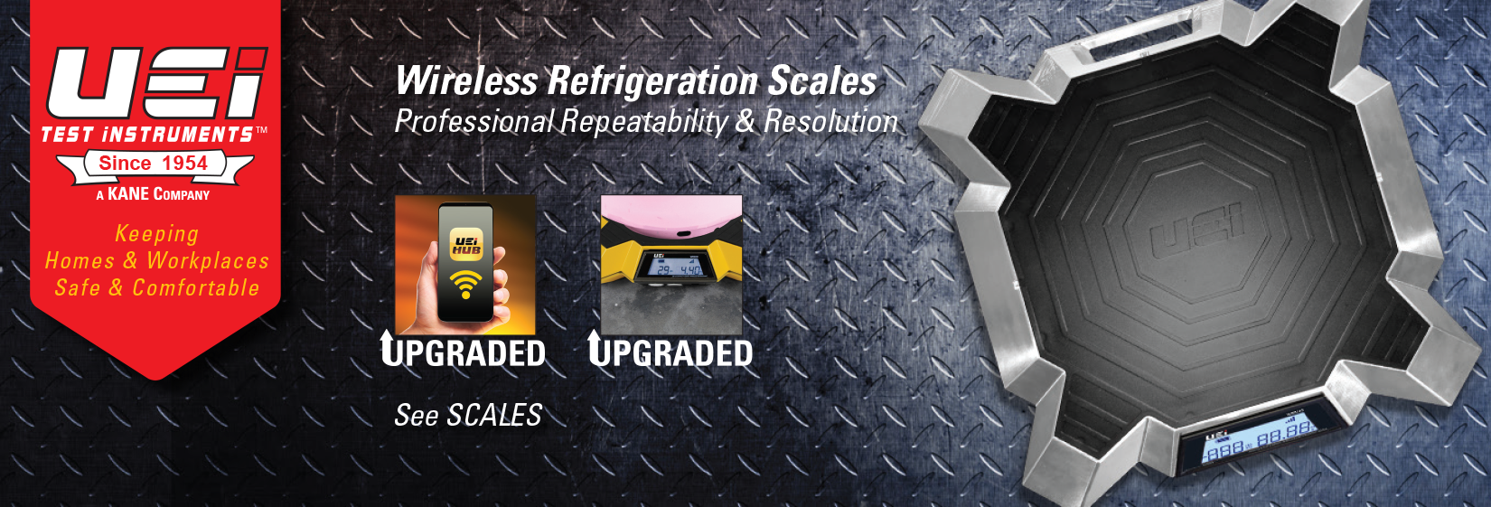 Rugged refrigerant charging scales
