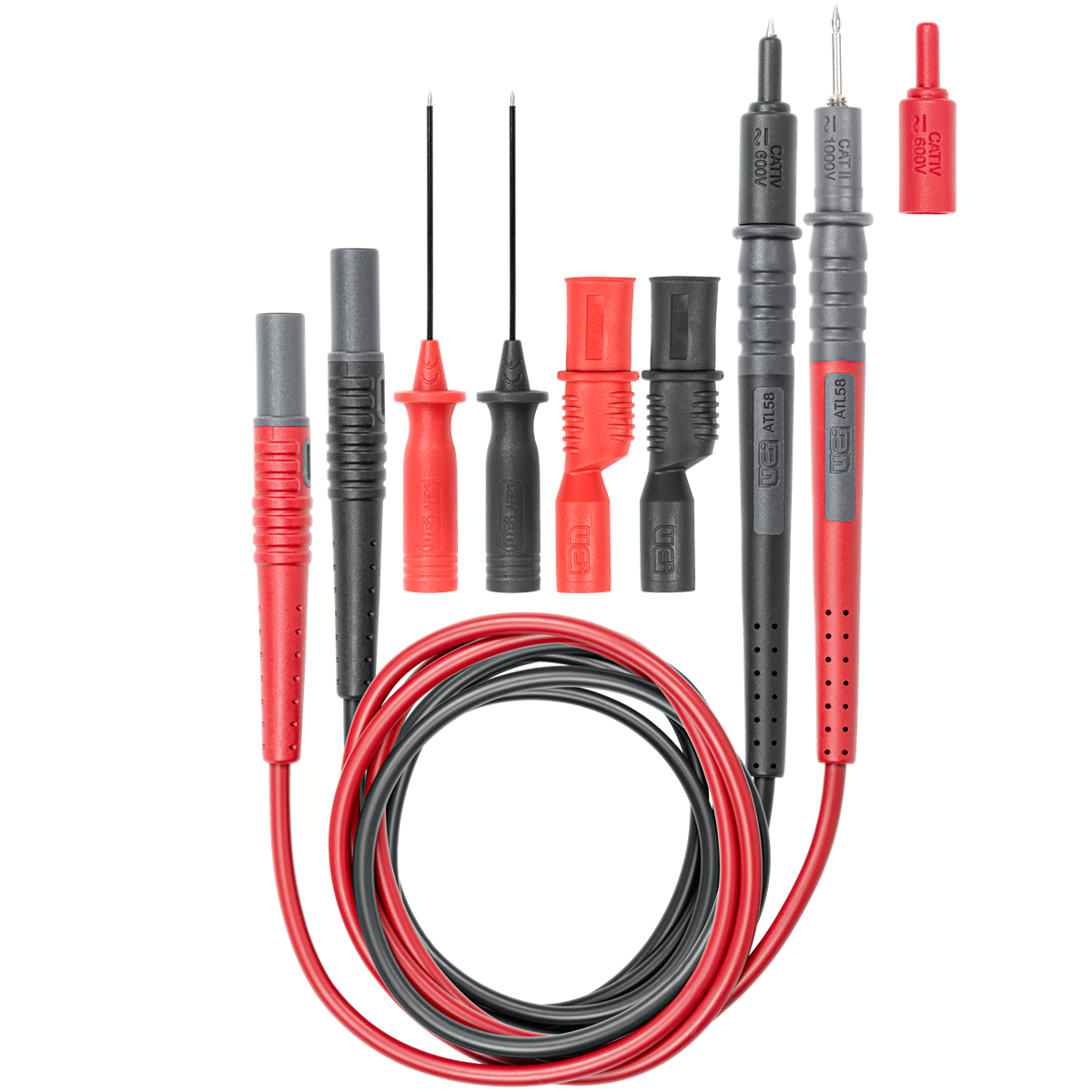 WGGE WG-011 Cable De Prueba Y Pinzas De Cocodrilo De Seguridad, Kit De