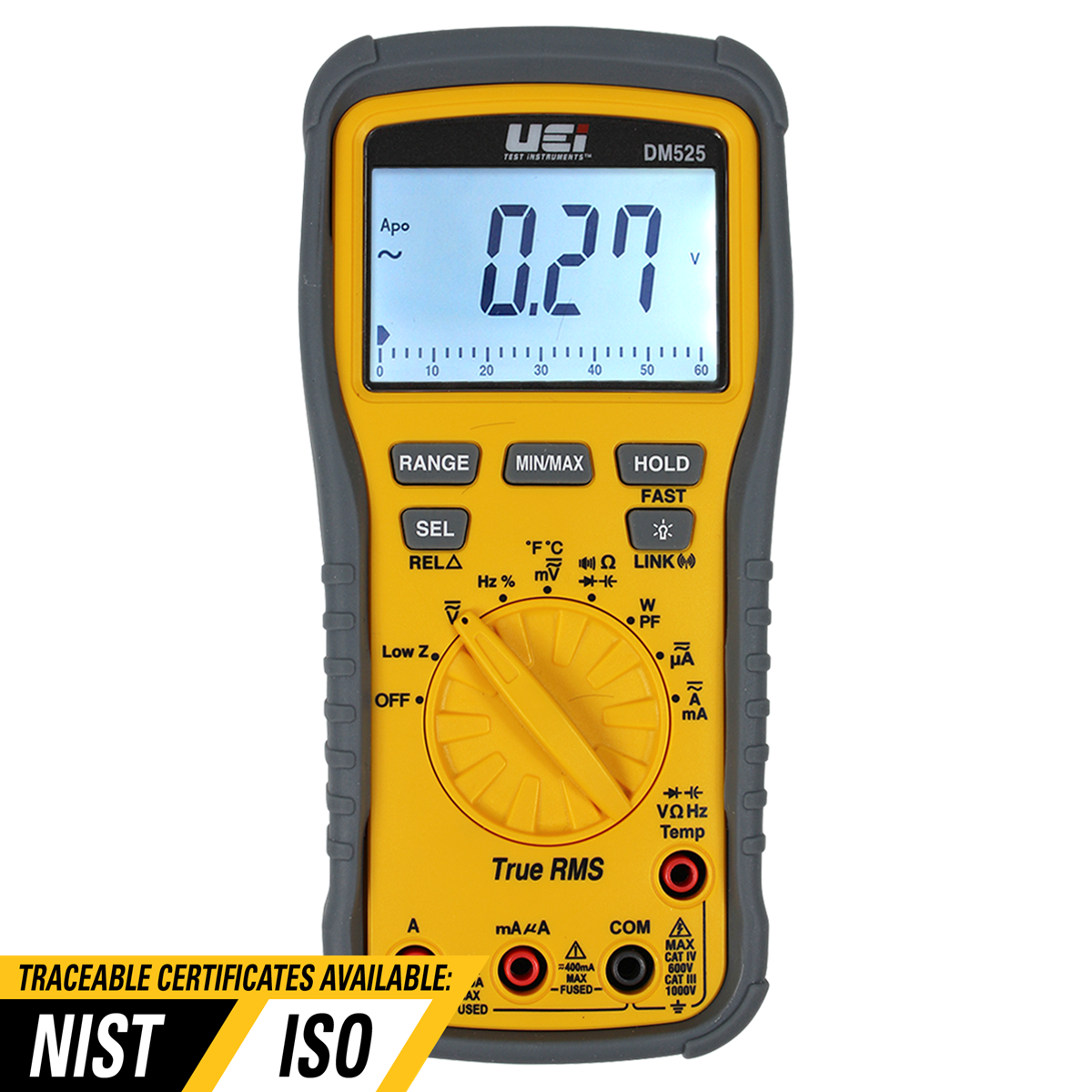 DM525 - TRUE RMS WIRELESS MULTIMETER 1000V W/ POWER FACTOR | Kane USA